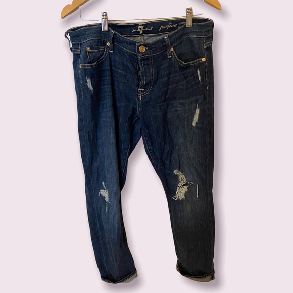 7 For All Mankind Josefina Skinny Boyfriend Jeans - Picture 4 of 4